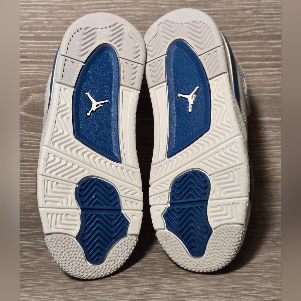 Jordan Toddlers Air Jordan 4 Retro Shoes Military Blue White Size 10C New - Picture 5 of 6